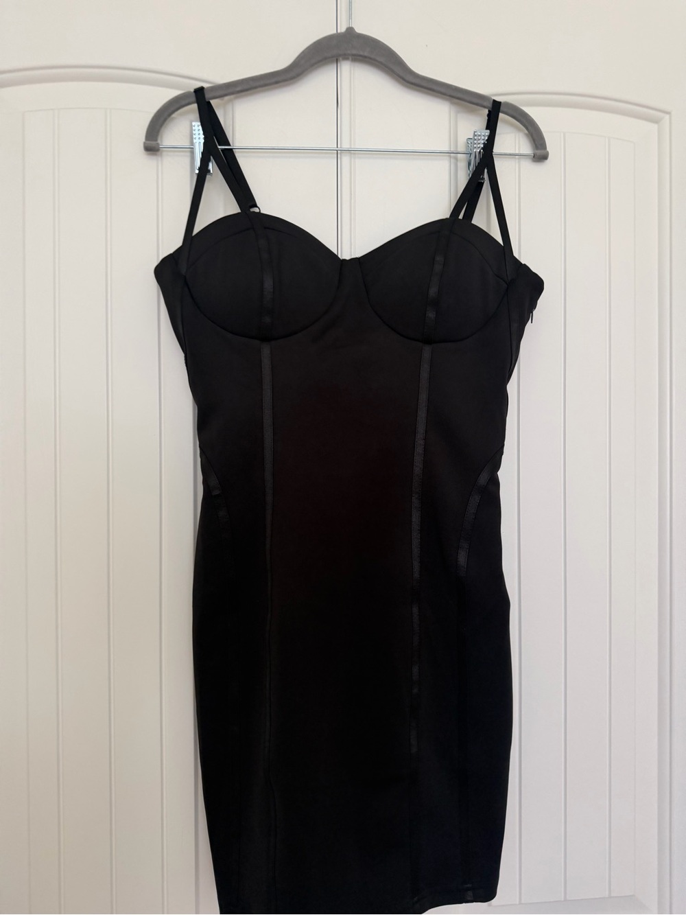 Forever 21 Black Bustier Slip Dress